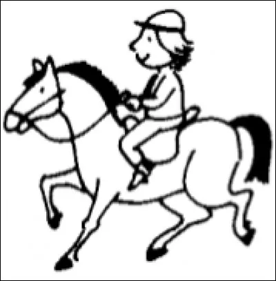 Elle fait du cheval.