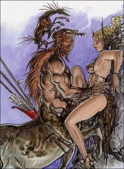 Il s'acharna violemment sur ce centaure lubrique ayant violé sa cousine Alcyonée. Qui est-il ?