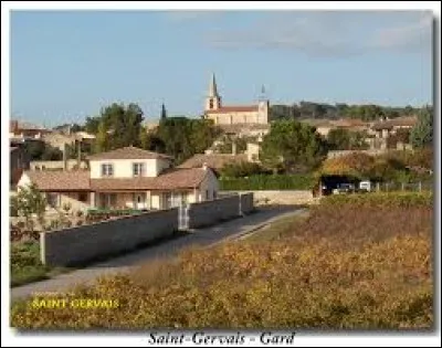 Village d'Occitanie, au bord de la Cèze, Saint-Gervais se situe dans le département ...