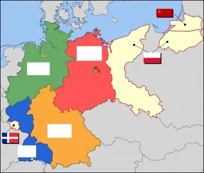 Revenons en arrière, lors de l'occupation de l'Allemagne à quel pays appartenait la zone verte ?