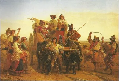 Voici : "l'Arrivée des moissonneurs dans les marais Pontins" de Léopold Robert. Mais où se trouvent les marais Pontins ?