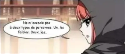 Ne m'associe pas &agrave; 2 types de personnes. 1, les faibles, 2, les...