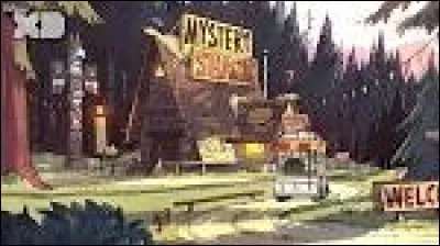 Quelles sont les lettres de la girouette au-dessus du Mistery Shack ?