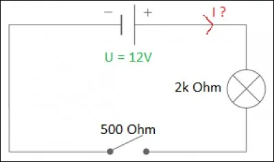 Quelle est la valeur du courant I dans ce circuit ?