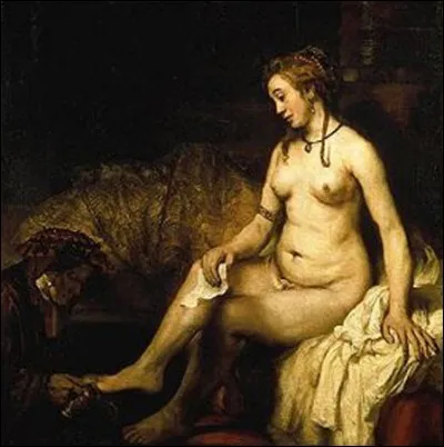 Que ne voit-on pas sur ce tableau peint par Rembrandt en 1654 ?