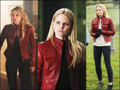 Dans l'épisode de la saison 1 avec Cendrillon, de quelle couleur est la veste en cuir d'Emma ?