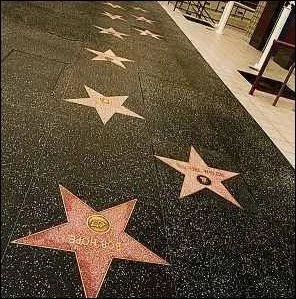 Comment s'appelle le trottoir d'Hollywood qui est recouvert de plus de 2 000 toiles o figurent le nom de clbrits ?