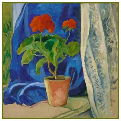 À qui appartient ce pot de géraniums rouges ?