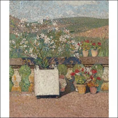 À qui doit-on ce "Bac de lauriers roses et pots de géraniums" ?