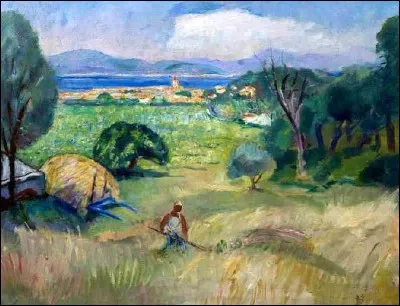 Qui a représenté ce "Faneur au-dessus de Saint-Tropez" ?