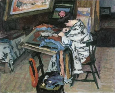 Qui a représenté "Madame Matisse faisant de la tapisserie" ?