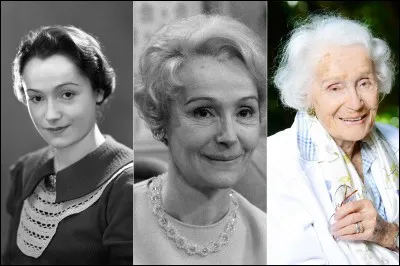 Cette comédienne, entrée à la comédie française à 20 ans en 1934, a joué jusqu'à l'âge de 102 ans. Elle se prénomme ...