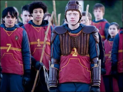 Quel est le rôle de Ron quand il joue au Quidditch ?