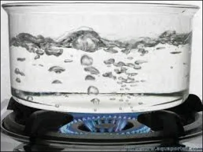 Quel est le changement d'état subi par l'eau dans la casserole ?