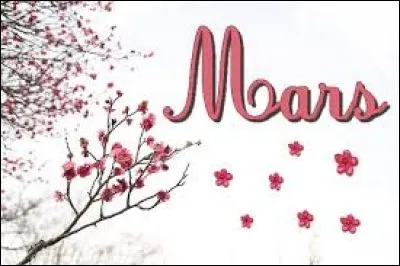 Le mois de mars se dit "march" en anglais.