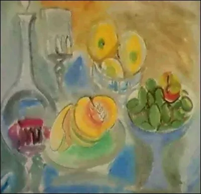Qui a réalisé "Nature morte, melon, carafe, compotier" ?
