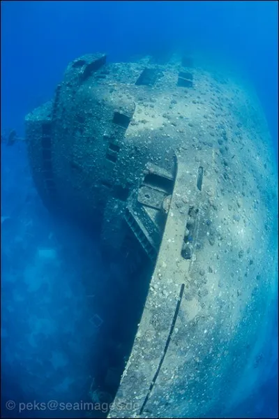 Celui-ci faisait carrière comme transbordeur de 115 m par 18 m environ pour 1106 tonnes. Dans la nuit du 15 décembre 1991, il revient d'Arabie Saoudite avec une majorité de pèlerins de La Mecque : son naufrage fut rapide, la présence des chaloupes aux bossoirs en témoigne. Quel est ce navire dont le naufrage n'a laissé que 180 survivants sur les 690 passagers et où trouve-t-on cette épave ?