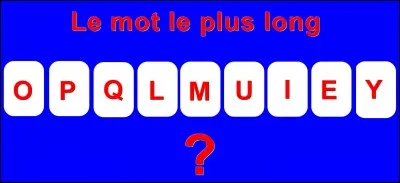 Pouvez-vous former un mot de 9 lettres ?