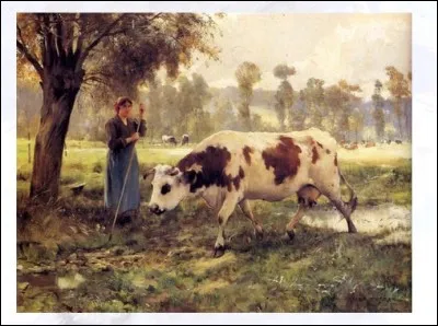 Peintre réaliste de la vie paysanne de la fin du 19e siècle. Cette huile sur toile montre les travaux des champs dans leur dure réalité de l'époque (1851-1910) . Quel est ce peintre français qui s'est spécialisé dans la peinture de la ruralité et en particulier dans la peinture animalière ?