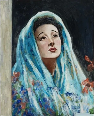 Et on termine avec "Femme au châle bleu" du peintre :