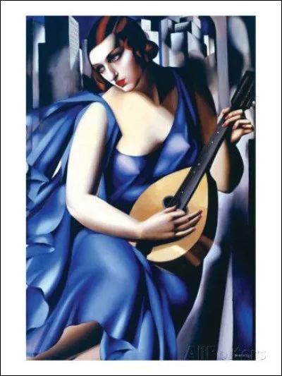 Qui a représenté cette "Femme en bleu avec guitare" ?