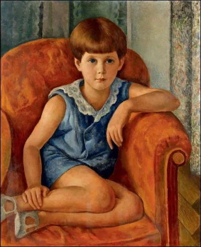 Qui a r&eacute;alis&eacute; ce "Portrait d'enfant aux yeux bleus" ?