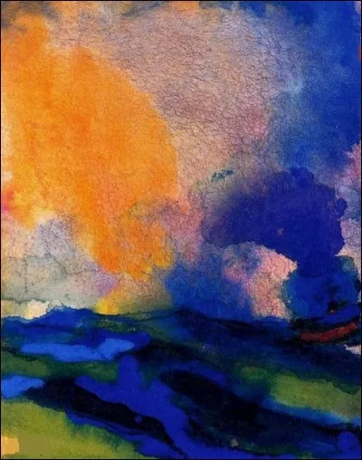 Qui a peint "Bleu vert de la mer avec d&eacute;froisseur" ?