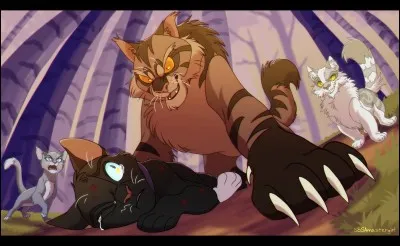 Quel chat domestique Nuage de Tigre a-t-il agressé dans "La prophétie d'Étoile Bleue" ?