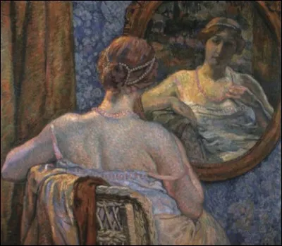 Qui est l'artiste de la toile intitulée "Le Collier rose" ?