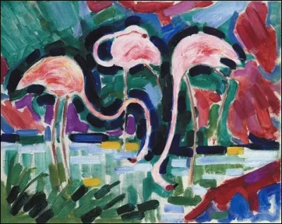 Qui a représenté ces "Trois flamants roses" ?