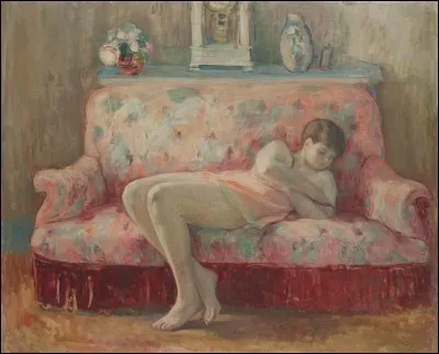 Qui a peint "La Sieste sur le canapé rose" ?