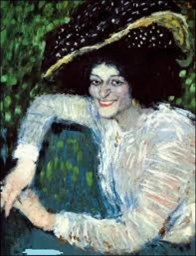 En 1901, quel surréaliste, cubiste, a exécuté ce tableau nommée ''Femme souriante au chapeau à plumes ?