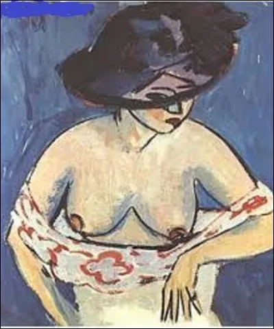''Demi-nu féminin avec chapeau'' est une huile sur toile réalisée en 1911. De ces trois expressionnistes, qui a réalisé ce tableau ?