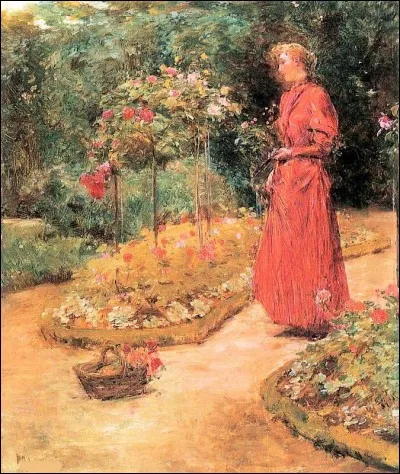 Qui a représenté cette "Femme coupant les roses" ?