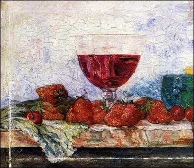 Qui est le peintre de "Verre de vin rouge, fraises et cerises" ? (vérifiez bien qu'un squelette ne soit pas caché dans un coin)