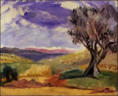 Qui a représenté "L'olivier sur la route de Sainte-Anne à Saint-Tropez" ?