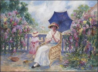 Ce tableau s'intitule "Sur la terrasse". Quel est son peintre ?