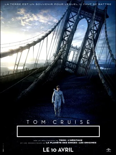 Tom Cruise est un rescapé expatrié sur Titan, l'une des lunes de Saturne, après une guerre qui a opposé les humains contre les extra-terrestres.
C'est dans :