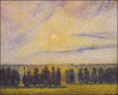 Qui a peint le tableau "Coucher de soleil &agrave; Eragny" ?