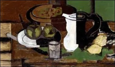 Qui a peint "Couteau, prunes, raisins et cruche" ?