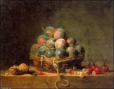 Qui est le peintre du tableau intitulé "Les Prunes" ?