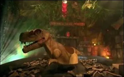 Dans quelle épreuve les candidats doivent t-il décrocher une clé accrochée sur une barre au plafond grâce à un os de dinosaure le tout assis sur un dinosaure qui tourne à toute vitesse ?