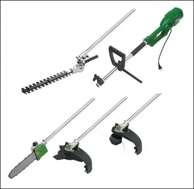 Ceci est une débroussailleuse multifonctions pour...