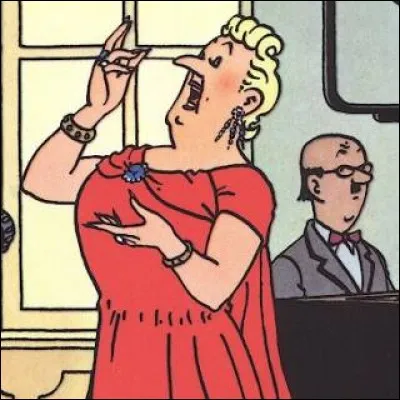 Quel instrument Bianca Castafiore amène-t-elle au château de Moulinsart ?