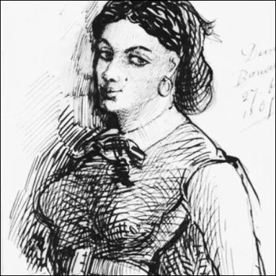 Elle fut un temps l'amante du poète Charles Baudelaire et lui a inspiré quelques poèmes présents dans les "Fleurs du mal". Il s'agit de  Duval.