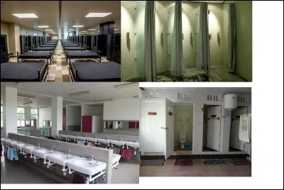 Qui dit centre de détention, signifie que les jeunes ne peuvent rentrer chez eux en fin de journée. Ils passent leur soirée dans un bâtiment doté de sanitaires et de lits communs. Cela a pour appellation...