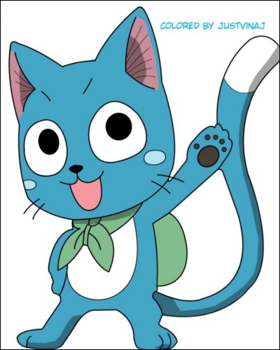 Comment s'appelle le chat bleu de Fairy Tail ?