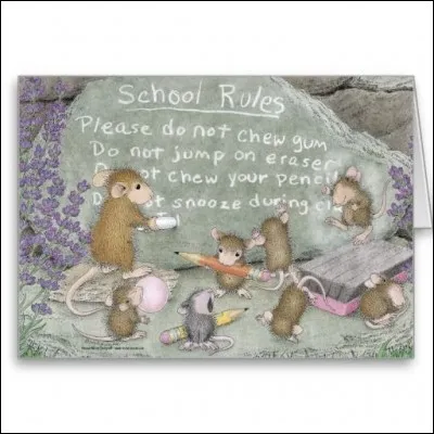 Tu vas traduire la deuxième phrase du règlement de l'école :