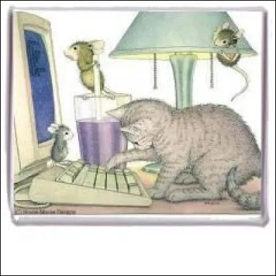 Sur quoi Minet tape-t-il ?