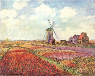 "Champs de tulipes en Hollande" présenté ici, est un tableau de Claude Monet.
